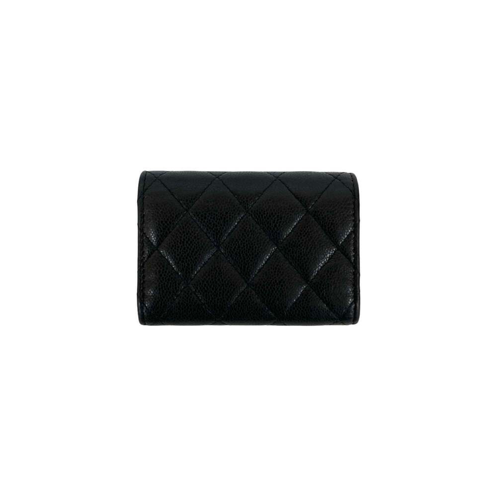 CHANEL Black Caviar Leather Logo Wallet - Picture 2 of 10